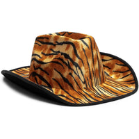 Fun Cowboy Hat, Party Cowboy Hat in Tiger Print (Adult Size, Unisex)