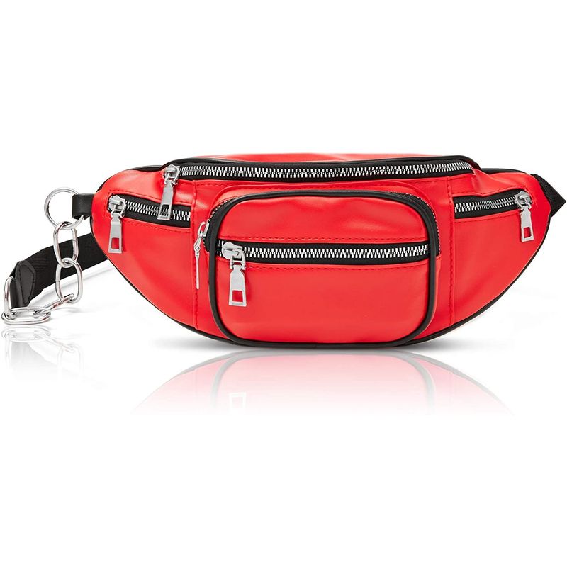 Black Plus Size Fanny Pack with Adjustable Strap 34-60 Inches, Expands to  5XL