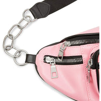 Pink Faux Leather Fanny Pack with Adjustable Strap 33-52 Inches (Plus Size)