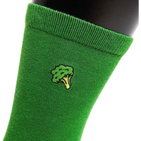 Embroidered Veggie Socks for Women in 5 Colors (5 Pairs)