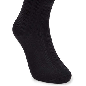 Dress Socks for Women, Thin Pointelle Socks with Scallop Edge (Black, 7 Pairs)