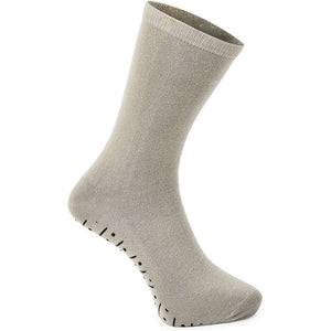 Non Slip Hospital Socks for Women and Men (Grey, 5 Pairs)