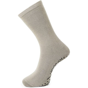 Non Slip Hospital Socks for Women and Men (Grey, 5 Pairs)