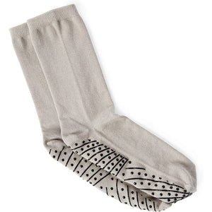 Non Slip Hospital Socks for Women and Men (Grey, 5 Pairs)