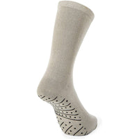 Non Slip Hospital Socks for Women and Men (Grey, 5 Pairs)