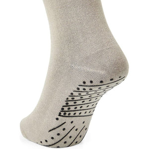 Non Slip Hospital Socks for Women and Men (Grey, 5 Pairs)