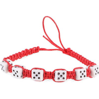 Adjustable Cord Bracelet Dice Beads, Perfect Party Favors for Kids (12 Pack)