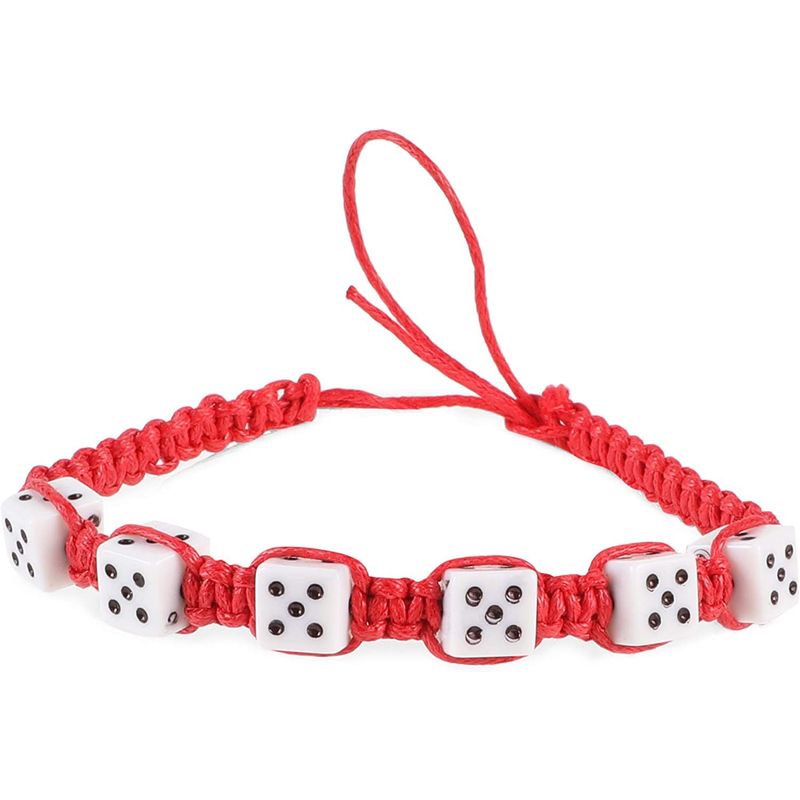 Adjustable Cord Bracelet Dice Beads, Perfect Party Favors for Kids (12 -  Zodaca