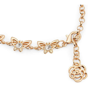 Rose Gold Butterfly Chain Belt for Women (43 Inches, Adjustable)