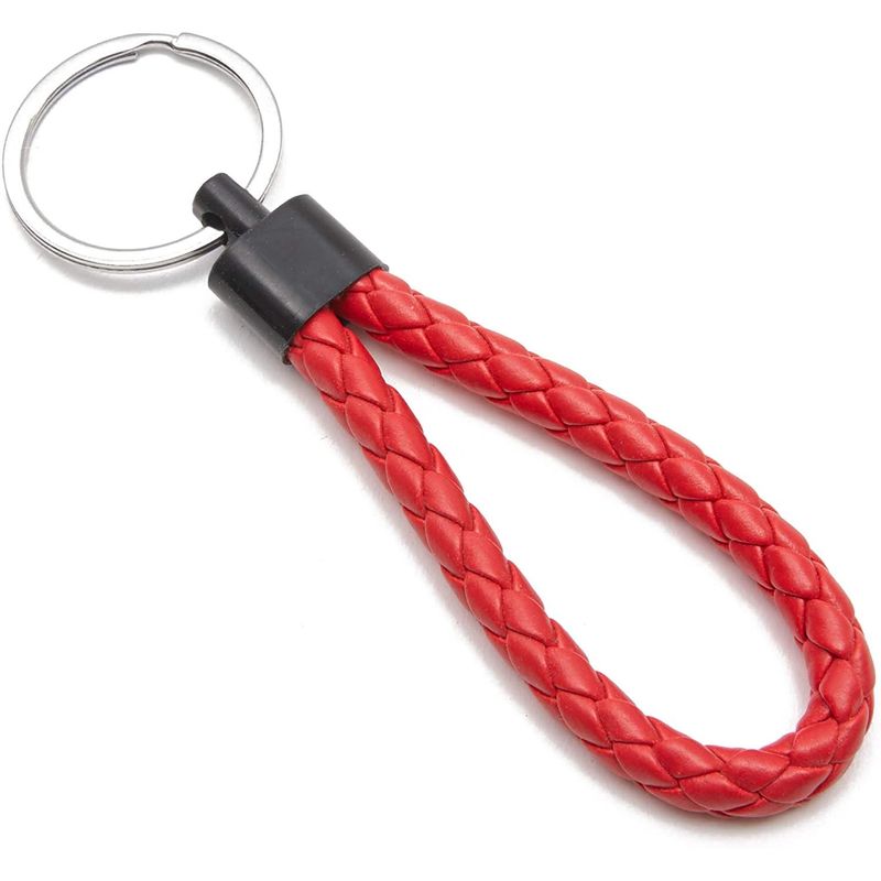 Paracord Keychains in 6 Colors (4.4 x 1.2 Inches, 24-Pack) - Zodaca