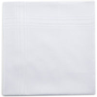 White Handkerchiefs for Men, Bamboo and Cotton (16 x 16 In, 12 Pack)