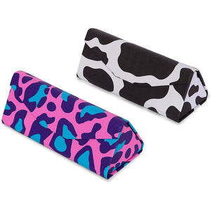 Magnetic Folding Hard Case for Women, Leopard and Cow Print (2 Pack)