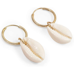 Zodaca Puka Shell Earrings for Women (4 Pairs)