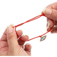 Red Evil Eye Bracelets for Women (6 Pack)