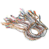 Braided Friendship Bracelets, Adjustable Sizing (12 Pack, Assorted Colors)