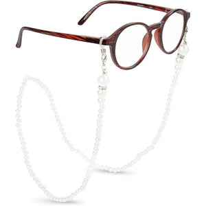 Eyeglass Chains for Women, Pearl & Gold Chain (2 Pack)