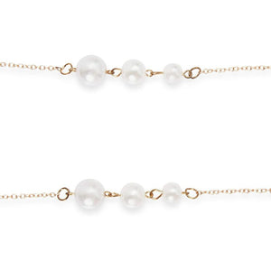 Eyeglass Chains for Women, Pearl & Gold Chain (2 Pack)