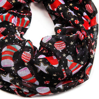 Christmas Infinity Scarfs for Women, Holiday Accessories, Stocking Stuffers (2 Pack)