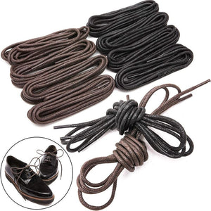 Shoe Laces for Men's Dress Shoes and Boots (Black, Brown, 35 In, 8 Pairs)