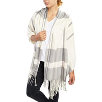 Plaid Winter Blanket Scarf, Shawl Wraps for Women (2 Pack)