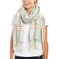Plaid Winter Blanket Scarf, Shawl Wraps for Women (2 Pack)