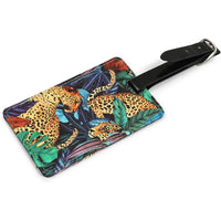 RFID Leopard Passport Holder with 2 Luggage Tags for Women (3 Pieces)