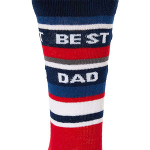 Fathers Day Crew Socks for Men, Fun Gift Set for Dad (One Size, 2 Pairs)