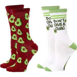 Avocado Socks for Men and Women, Novelty Sock Set (One Size, 2 Pairs)