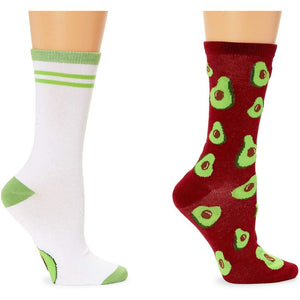 Avocado Socks for Men and Women, Novelty Sock Set (One Size, 2 Pairs)
