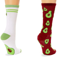 Avocado Socks for Men and Women, Novelty Sock Set (One Size, 2 Pairs)