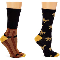 Horse Socks for Men and Women, Novelty Crew Socks (One Size, 2 Pairs)