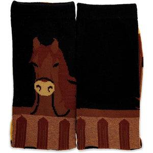 Horse Socks for Men and Women, Novelty Crew Socks (One Size, 2 Pairs)