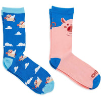 Pig Socks for Men and Women, Novelty Sock Set (One Size, 2 Pairs)