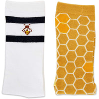 Bee Crew Socks for Women, Fun Sock Gift Set (One Size, 2 Pairs)