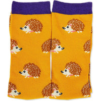 Hedgehog Crew Socks for Women, Fun Sock Gift Set (One Size, 2 Pairs)