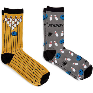 Bowling Socks for Men or Women, Perfect for Birthdays, Holidays (One Size, 2 Pairs)