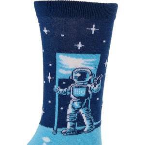 Space Lovers Crew Socks for Women, Fun Gift Set (One Size, 2 Pairs)