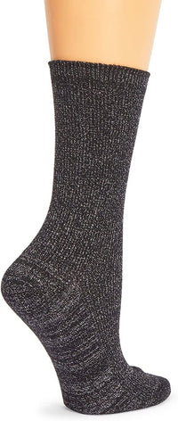 Glitter Ankle Socks for Women, 3 Metallic Colors (One Size, 3 Pairs)