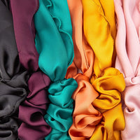 6-Piece Hair Scrunchies, Satin Silk Chiffon Elastic Hair Bands Scarfs Ties Secure Ponytails