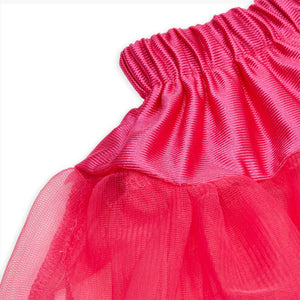 Hot Pink Tutu for Girls, Short Petticoat Skirt for Kids (Size Large)