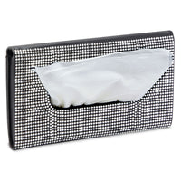 Silver Bling Sun Visor Tissue Holder for Car, 12 Bags of Refill Tissues, 24 Sheets Each