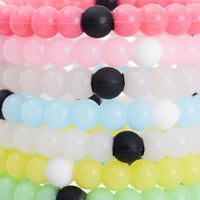 8 Pack of Beaded Bracelets for Party Favors, VSCO Color Changing Jewelry (Silicone, 2.6x0.3 in)