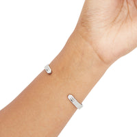 Inspirational Wrist Cuff Bracelet for Women, Namaste All Day (2.6x2 In)