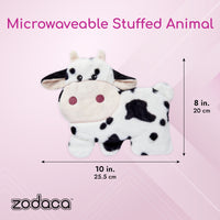 Cow Plush Heating Pad, Microwavable Stuffed Animal (Lavender Scented)