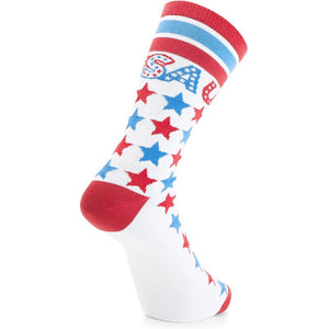 Patriotic Socks for Men, 4th of July Socks, Team USA (3 Pairs, US M 7-10)