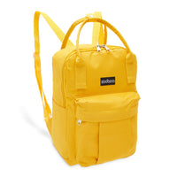 Mini Square Backpack for Women, Small Mango Yellow Bag (9 x 12 Inches)