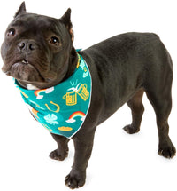 St Patricks Bandana Set for Dogs, Irish Dog Costumes Accessories (Green, 6 Pack)