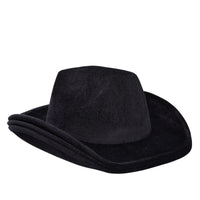 4-Pack Black Felt Cowboy Hats - Bulk Pack of Cowboy Hats for Men, Women, Girls, Halloween, Birthday, Bachelor, Bachelorette (Adult Size)