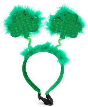 St. Patrick's Dog Clothes, Shamrock Headband and Tutu, Med to Large Pets (2 Pieces)