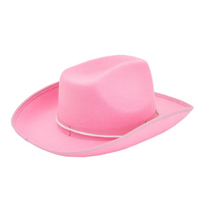 Felt Pink Cowgirl Hat for Women and Men, Costume Accessories (14.8 x 10.6 x 5.9 Inches)